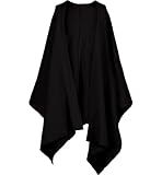 Lucky Brand Women's Rib Knit Ruana, Shawl Wrap Poncho, Stylish & Comfortable