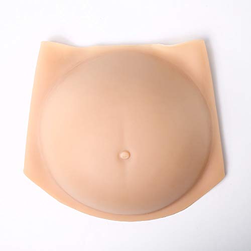 PHASFBJ Fake Abdomen, Fake Pregnancy Abdomen False Tummy Silicon Adult Abdomen Artificial Face Baby Pregnancy Abdomen for Film Props Spoof Costume Cosplay Quadruplets,Flesh,quads 810 Months