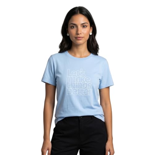 Image of Nobero Women's Graphic Printed T-Shirt | Regular Fit 180 GSM Cotton Tee for Women | Comfortable Round Neck Casual Wear