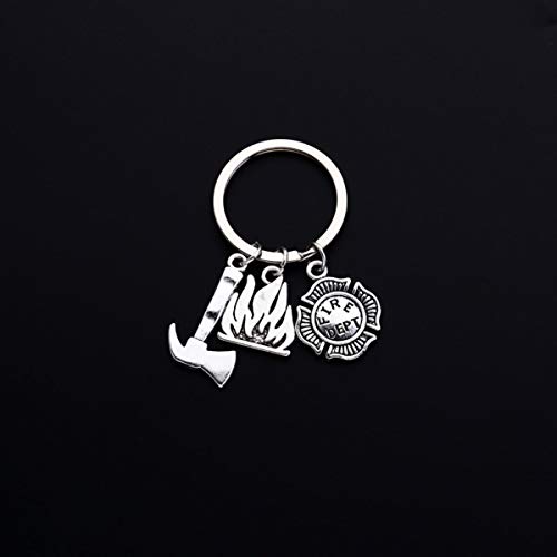 Amosfun 2 peças chaveiro de bombeiro com estampa de bombeiro e bombeiro, presente de formatura, moch