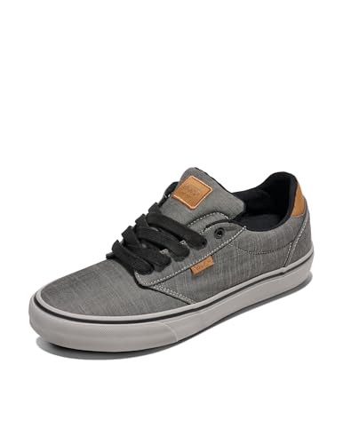 Vans Men's Atwood Deluxe Shoe | Low-Top Fashion Sneakers for Work, Walking & Casual Wear, Dark Grey, 14