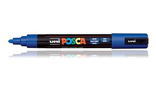Image of POSCA PC-5M Marker | 1.8-2.5 mm Bullet Shaped Tip (Blue Ink)