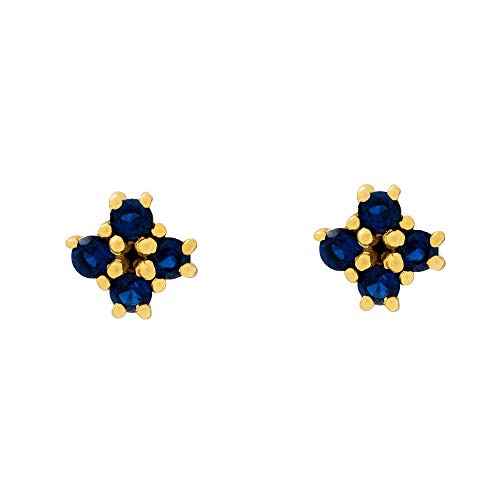 Piercing avec pierre zircone bleu foncé Mindy au design raffiné et intemporel