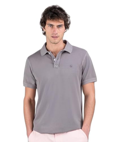 El Ganso Polo Piqué Pigment Dyed Gris