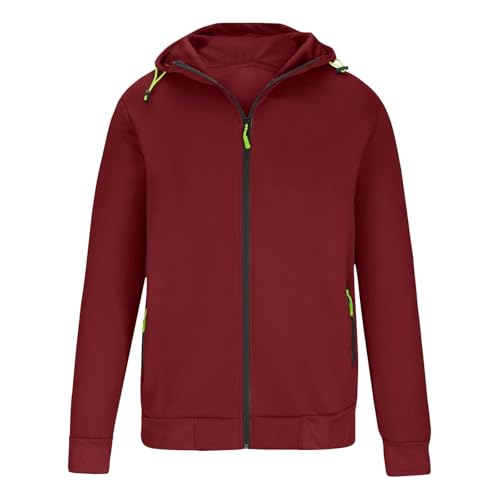 Hoodie For Men Full Zip Up Sweatshirts Long Sleeve Oversized Pullovers With Zipper Pockets Casual Fall Winter Coat2