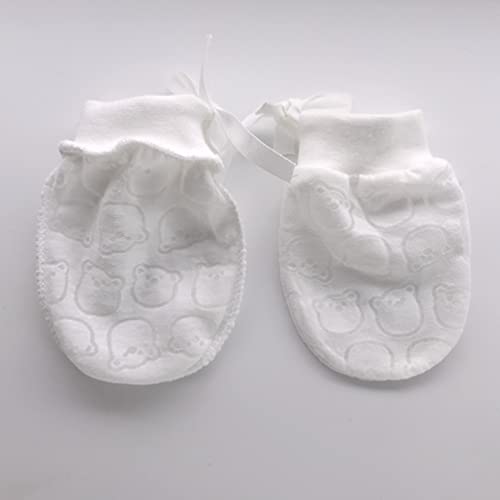 Sancnee White Baby Mittens With String 0-6 Months,Newborn Gloves Boys Girls 4 Pairs… #TOP3