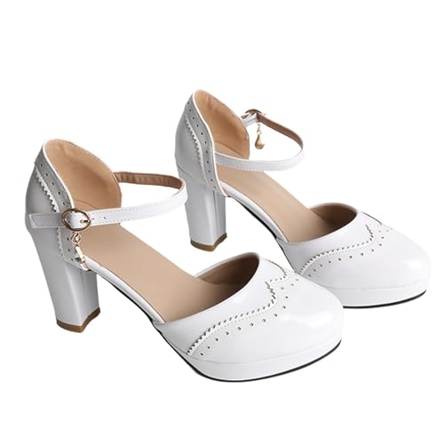 Image of MEOTINA Cute Bow Heels Mary Janes Shoes Women Dress Platform Strappy High Heels Kawaii Shoes