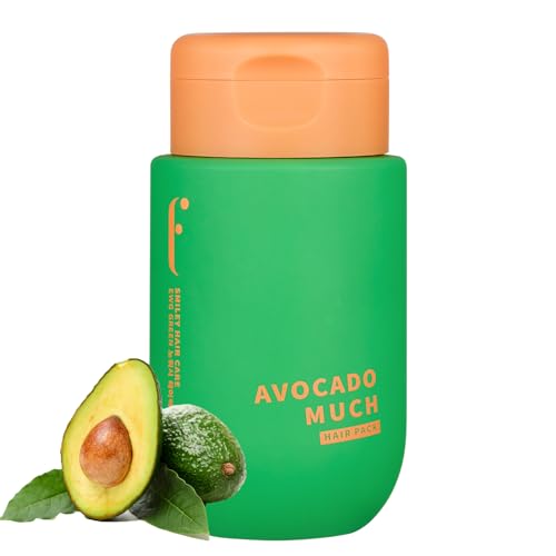 FLABOIS Leave-In Conditioner - No Wash Korean Hair Mask, Avocado Hair Treatment for Frizzy, Dry Hair Damage, Split Ends, Breakage, Biotin Vitamins, Hydrating Repair, Smooth (5 Fl oz)