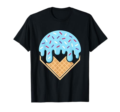 Blue Dripping Ice Cream Baseball Home Plate Sports Lover Camiseta