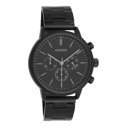Oozoo Timepieces Herren Uhr in Schwarz| Armbanduhr Herren mit Metallarmband | Schöne Uhr für Männer | Edle Analog Herrenuhr (45mm Gehäuse) in rund C11409