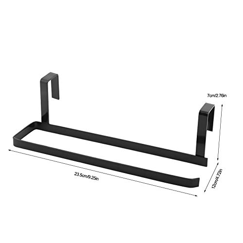 Under Cabinet Paper Towel Holder, Black Paper Towel Holder Without Drilling for Kitchen/Bathroom/Toilet/Pantry