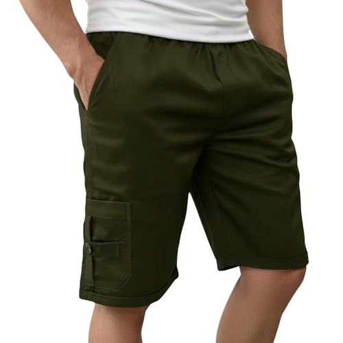 Image of NINQ Men's Half Cargo Shorts Featuring a Slim Yet Relaxed fit, Designed for Comfort. Stylish Casual Shorts with Functional Pockets, Perfect for Casual wear.
