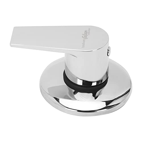 Image of Hindware Italian Collection F360052CP Element Exposed Part Kit for Flush Cock (with Sleeve, Handle & Flange), Brass with Chrome Finish