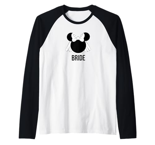 T-shirt de baseball Minnie Bride avec voile, le cadeau parfait EVJF