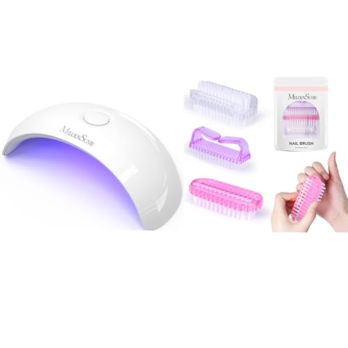 Image of MelodySusie Portable UV LED Nail Lamp for Semi Cured Gel Nail Strips with All in One Nail Brush Set