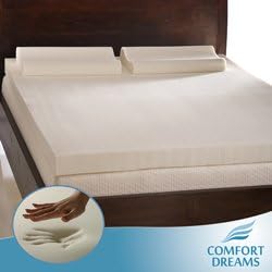 Comfort Dreams 3-inch Memory Foam Mattress Topper w/Contour Pillow Set- King-size