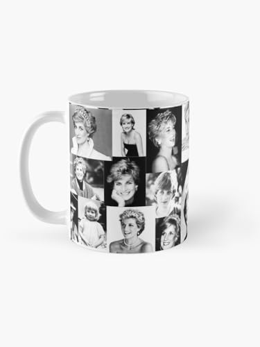 Image of Graceful Icon-Inspired Ceramic Mug | 330 ml Coffee Cup with Royal Elegance Theme | Classy Lady Design | Microwave & Dishwasher Safe | Tribute Mug for Fans of Timeless Style & Compassion