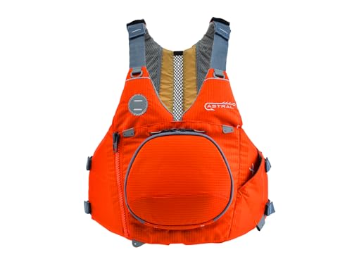 Astral Sturgeon Life Jacket - High-Ventilation USCG Type III PFD Adult Life Vest for Fishing & Touring - Burnt Orange - Large/X-Large