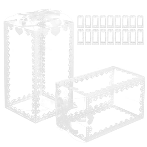 ifundom 30���蓧���L�����f�B�{�b�N�X�Z�b�g PVC�f�� �ė��p�\ 7×7×12cm8×8×15cm�T�C�Y �e15�� ��������L�O���� ���b�s���O�ɍœK