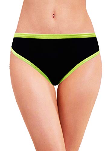 Image of RC. ROYAL CLASS Women Cotton Solid Black Bikini Multicolored Panty(Pack of 3)