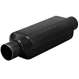 Flowmaster Super HP-2 Laminar Flow Muffler – 2.50” Center In/Center Out – Powerful Sound & Cool Shell Technology – 409 Stainless Steel – High Performance Exhaust for Muscle Cars & Trucks (12512409)