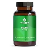 Vitabay Selen hochdosiert 200µg Vegan - 180 Selen 200µg Tabletten Selen Komplex Vegan - Selen 200 mcg Kapseln hochdosiert Selen Tabletten Selen Kapseln Hochdosiert - Laborgeprüft