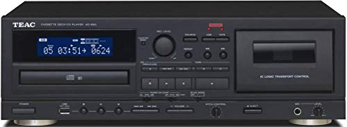 TEAC AD-850 Home Audio Cassette and CD Player with USB-Recorder and Karaoke Mic (Renewed)