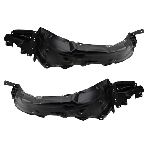 Image of TRQ Front Driver and Passenger Side Inner Fender Liner Set Compatible with 2004-2009 Toyota Prius