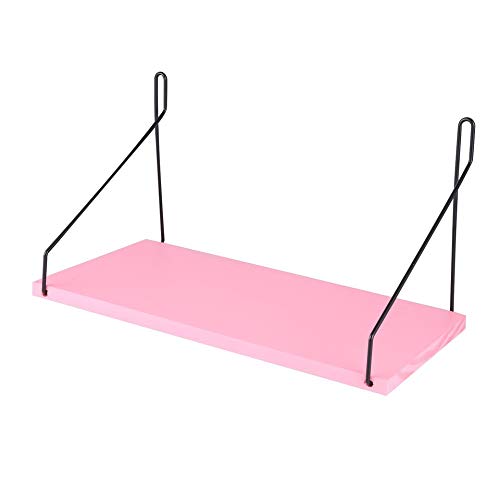 Forma geométrica Estante de pared de madera Estante de almacenamiento montado en la pared Organización para el dormitorio Cocina Decoración para el hogar Decoración de la habitación del niño Rosa