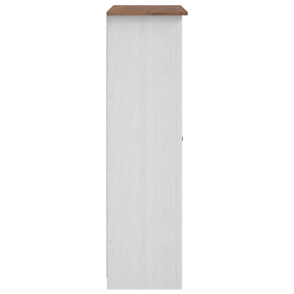 vidaXL Panama-Kiefer Kleiderschrank Weiß 3-Türig Dielenschrank Garderobenschrank Schlafzimmerschrank Schrank Holzschrank 118x50x171,5cm
