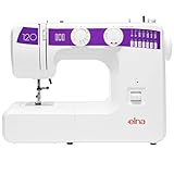 Elna eXplore 120 Mechanical Sewing Machine; 13 Built-in Utility, Stretch, and Decorative Stitches in a lightweight 13 lbs portable machine