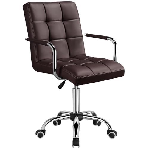 Yaheetech Chaise Bureau Fauteuil d'Ordinateur en Similicuir Hauteur Réglable avec Siège Dossier...