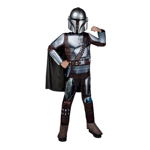 Star Wars The Mandalorian Official Youth Costume - Premium Quality Padded Jumpsuit with...