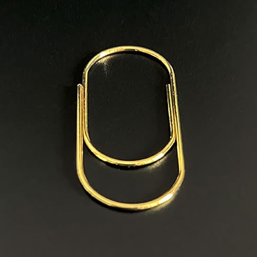 Gold Jumbo Paper Clips, 50pcs 50mm/1.97" Large Wide Planner Paper Clip Non Skid Smooth Finish Steel Wire Office Supply Accessories (Gold) image 3