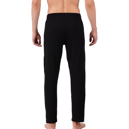 Image of F A S O Men's Track Pants | Super Combed Cotton | Straight Fit | Side Pockets | Adjustable Waistband | Label-Free Comfort | Casual & Gym Wear