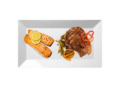 350.969-2 Gourmet EAK3133 - Juego de platos de postre (33 x 18 cm), color blanco Cover