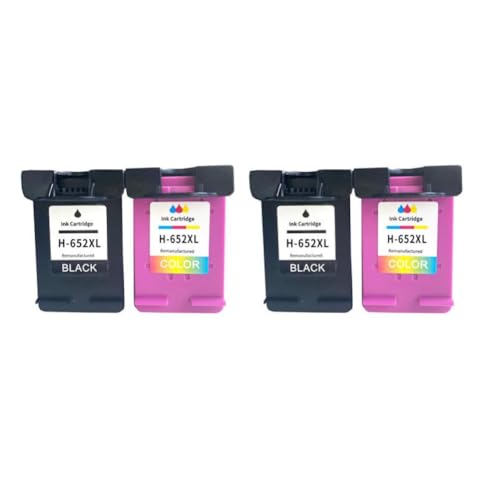 Cartouche d'encre 652 652XL Multipack 4x compatible avec imprimante Deskjet 2135 3635