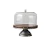 Magnolia Hearth Hand Cake Stand Glass Covered Wooden Farmhouse Kitchen Table Decor