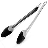 S/S 12" TONG W/SILICONE