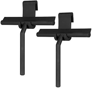 Raspador de ducha de silicona antideslizante Raspador de cristal para acuario, invernadero, claraboya limpiaparabrisas (color: negro)