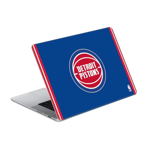 Autocollant vinyle MacBook Pro 16 A2485 coque protection Detroit Pistons bleu NBA