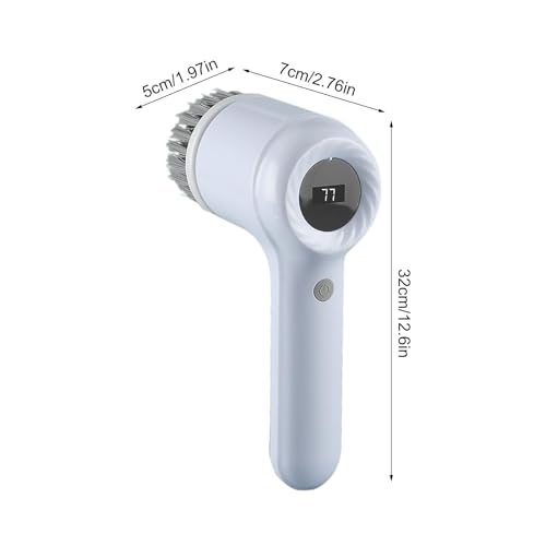 Electric Cleaning Brush | Bathroom Handheld Spin Scrubber,Cordless Spin Scrubber, Bathroom Cleaning Brush, Powerful Scrubber with Replaceable Brush Heads for Floor - Image 6