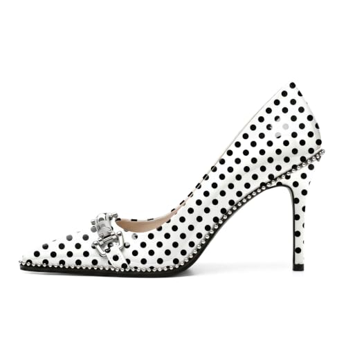 Image of Women's High Heel Pumps Stiletto Heel Pumps for Women Pointed Toe Heels Elegant Classic 3.5 Inch Beaded Pumps