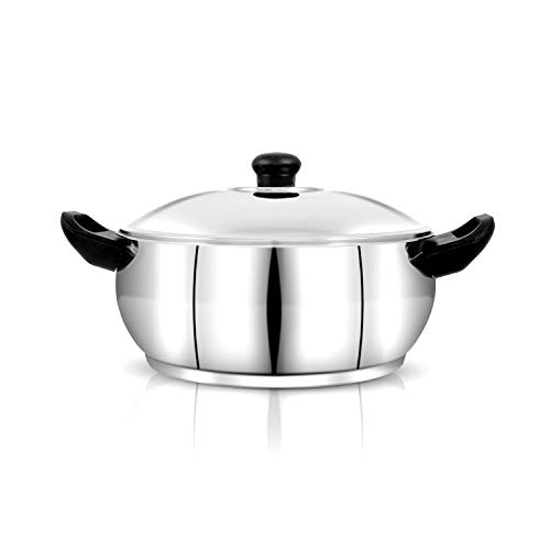 Image of Pigeon Belly Stainless Steel Milk Boiler, 3 Litre, Silver