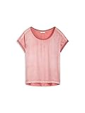 Rundhalsausschnitt Sandwich Damen T-Shirt aus Baumwolle ist mit subtilen Details Versehen