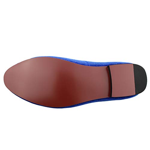Image of Slip On Men Prom Dress Shoes Spikes Velvet Loafers