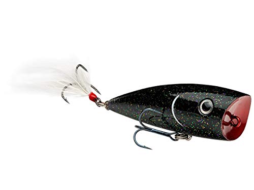Strike King KVD Splash Jr Fishing Lure, Topwater Popper, Black Lab