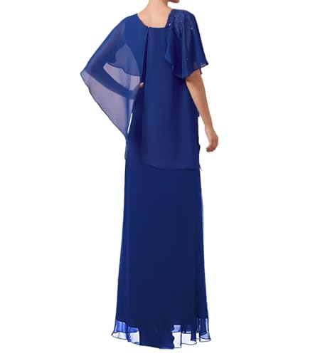 Mother of The Bride Dresses Ruffle Sleeve Chiffon Long Prom Dresses Evening Dresses Formal3