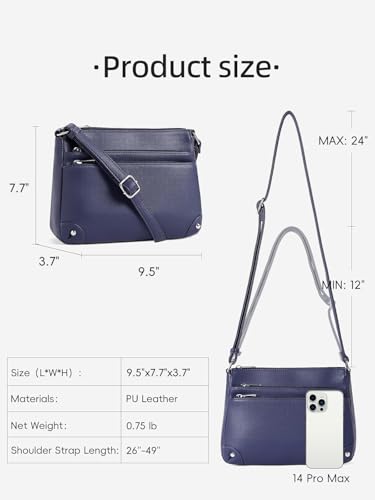 Image of WESTBRONCO Crossbody Bags for Women, Medium Size Shoulder Handbags, Satchel Purse with Multi Zipper Pocket