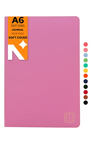 Image of NEORAH -A6 Dotgrid Notebook SOFT COVER Organiser REFILL|Dotted notebook Journal | 110 GSM |160 pages (Size 14.8 cm x 10.5 cm) Planner Journaling Writing Note Taking Diary,Travellers journal- LAVENDER